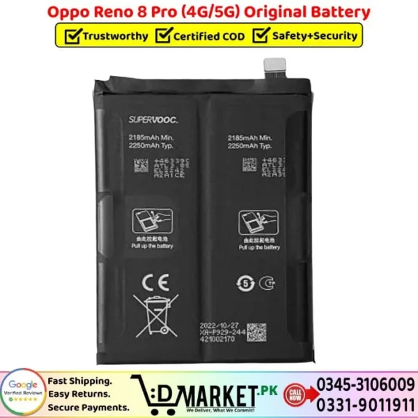 Oppo Reno 8 Pro Original Battery Price In Pakistan