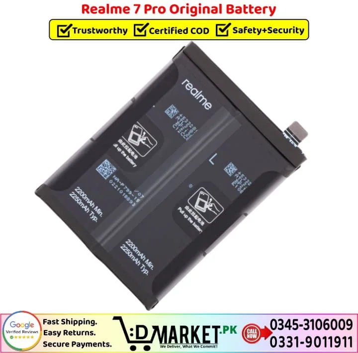Realme 7 Pro Original Battery Price In Pakistan--- Realme 7 Pro Original Battery Price In Pakistan