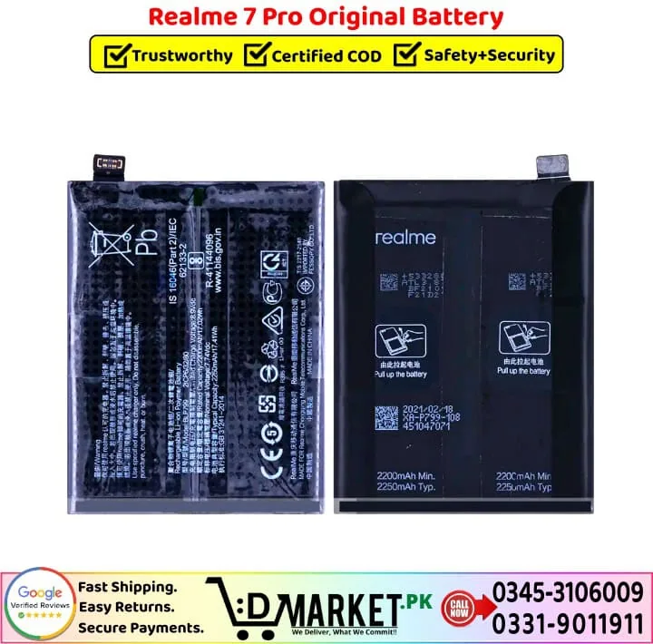 Realme 7 Pro Original Battery Price In Pakistan-- Realme 7 Pro Original Battery Price In Pakistan