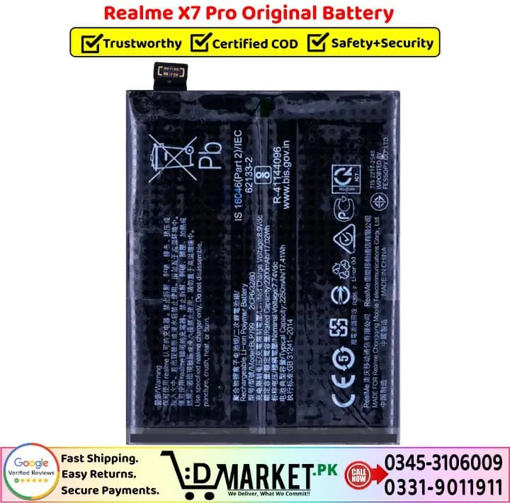 Realme X7 Pro Original Battery Price In Pakistan- Realme X7 Pro Original Battery Price In Pakistan
