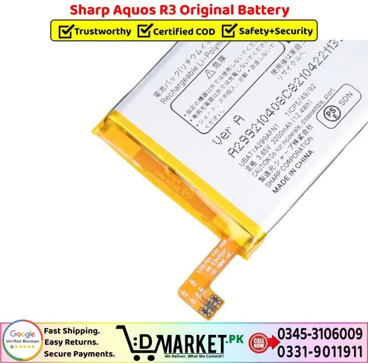 Sharp Aquos R3 Original Battery Price In Pakistan--- Sharp Aquos R3 Original Battery Price In Pakistan