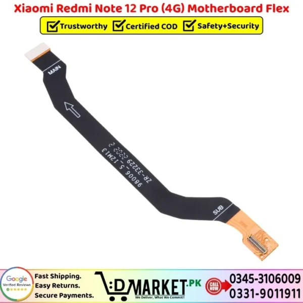 Xiaomi Redmi Note 12 Pro 4G Motherboard Flex Price In Pakistan