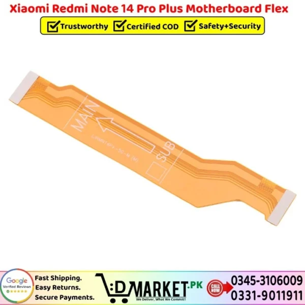 Xiaomi Redmi Note 14 Pro Plus Motherboard Flex Price In Pakistan