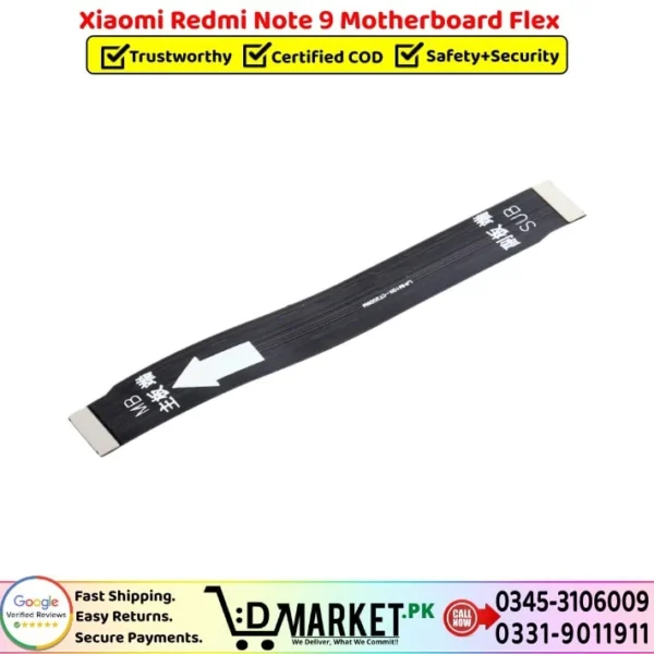 Xiaomi Redmi Note 9 Motherboard Flex Price In Pakistan