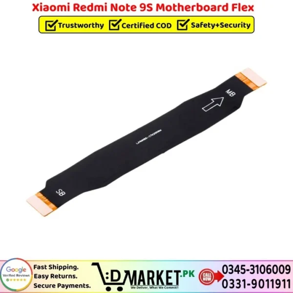 Xiaomi Redmi Note 9S Motherboard Flex Price In Pakistan