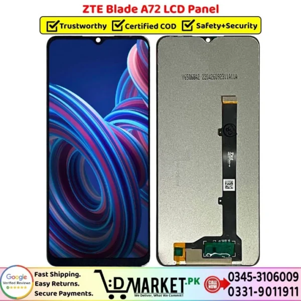 ZTE Blade A72 LCD Panel Price In Pakistan