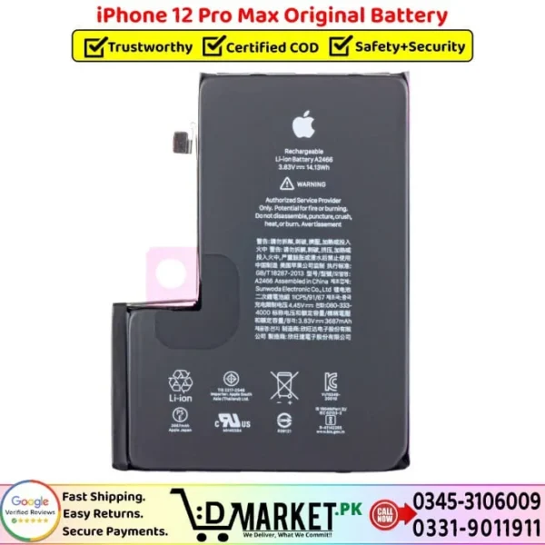 iPhone 12 Pro Max Original Battery Price In Pakistan