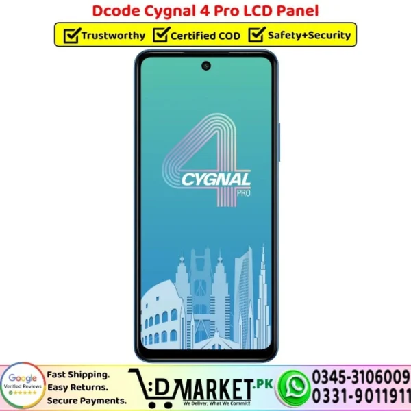DCode Cygnal 4 Pro LCD Panel Price In Pakistan