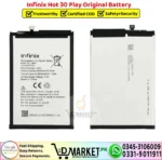 Infinix Hot 30 Play Original Battery - DMarket.Pk