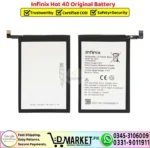 Infinix Hot 40 Original Battery Price In Pakistan
