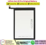 Infinix Hot 40 Pro Original Battery Price In Pakistan