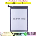 Infinix Note 12 Original Battery Price In Pakistan