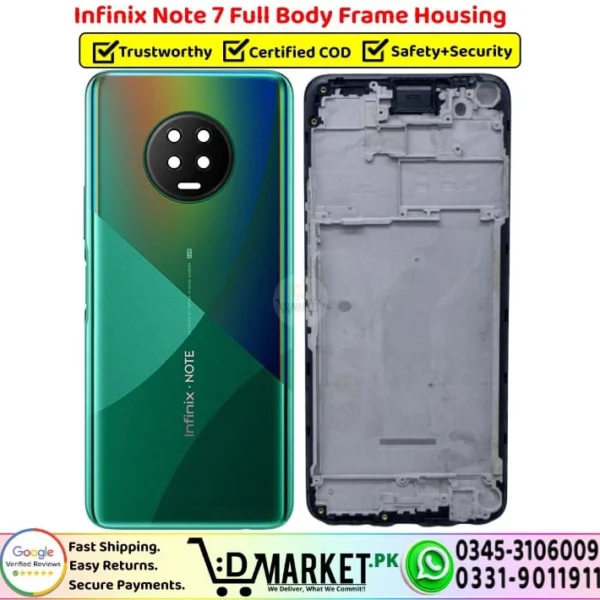 Infinix Note 7 Full Body Frame Housing Price In Pakistan
