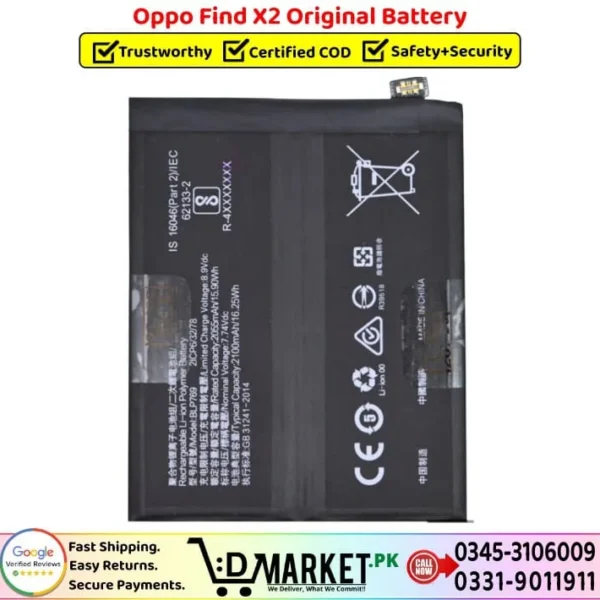 Oppo Find X2 Original Battery Price In Pakistan