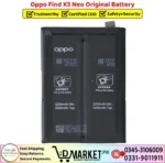 Oppo Find X3 Neo Original Battery Price In Pakistan