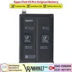 Oppo Find X3 Pro Original Battery Price In Pakistan