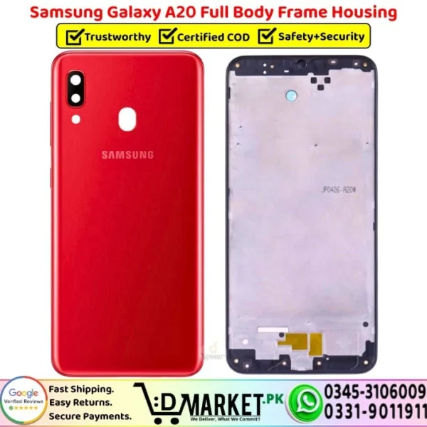 Samsung Galaxy A20 Full Body Frame Housing Price In Pakistan