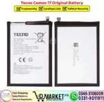 Tecno Camon 17 Original Battery Price In Pakistan