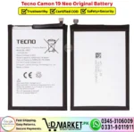 Tecno Camon 19 Neo Original Battery Price In Pakistan