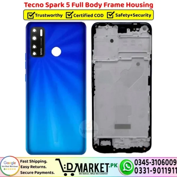 Tecno Spark 5 Full Body Frame Housing Price In Pakistan
