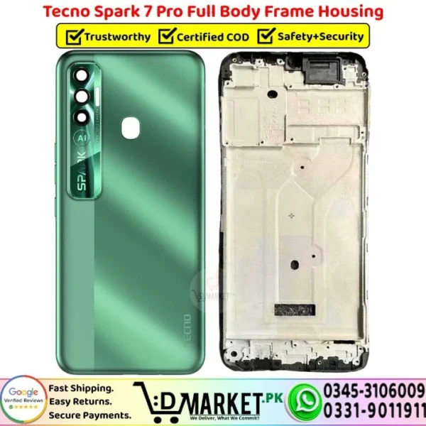 Tecno Spark 7 Pro Full Body Frame Housing Price In Pakistan
