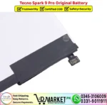 Tecno Spark 9 Pro Original Battery Price In Pakistan