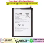 Tecno Spark 9T Original Battery Price In Pakistan