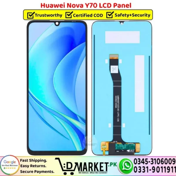 Huawei Nova Y70 LCD Panel Unit Screen Display - DMarket.Pk