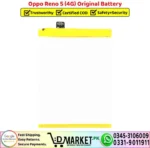 Oppo Reno 5 4G Original Battery Replacement - DMarket.Pk