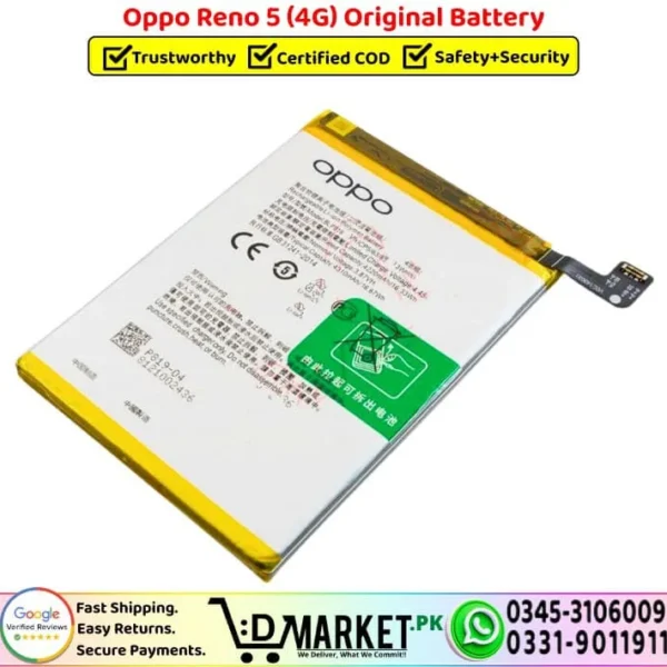 Oppo Reno 5 4G Original Battery Replacement - DMarket.Pk