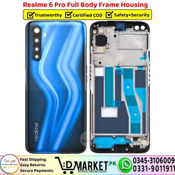 Realme 6 Pro Full Body Frame Housing Complete Casing - DMarket.Pk