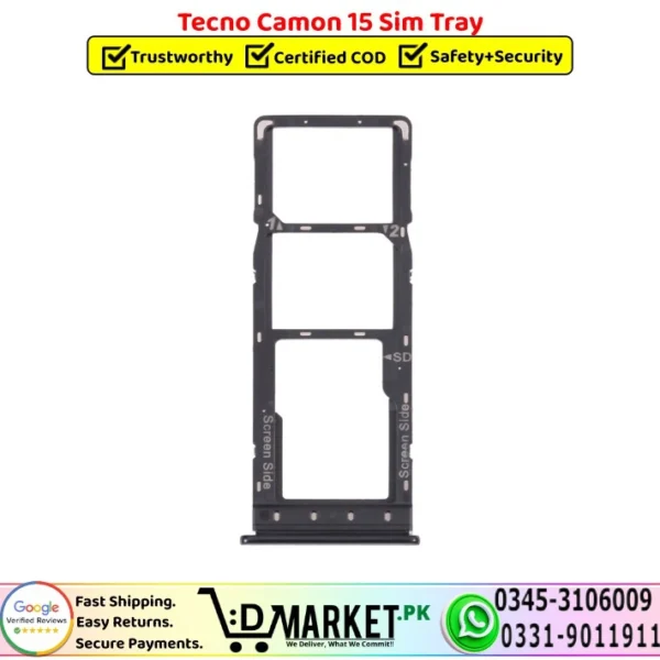 Tecno Camon 15 Sim Tray- DMarket.Pk