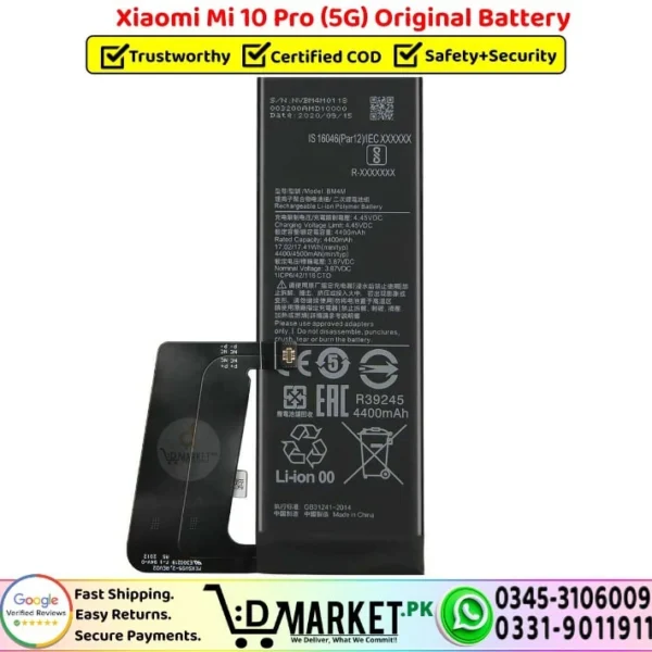 Xiaomi Mi 10 Pro 5G Original Battery - DMarket.Pk