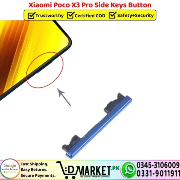 Xiaomi Poco X3 Pro Side Keys Button Volume Button - DMarket.Pk
