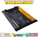Xiaomi Redmi Note 11T Pro Original Battery - DMarket.Pk