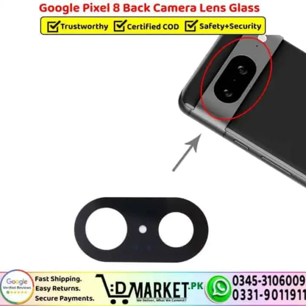Google Pixel 8 Back Camera Lens Glass Replacement - DMarket.Pk
