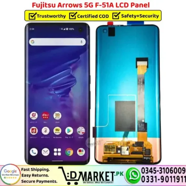Fujitsu Arrows 5G F-51A LCD Panel Unit Panel Screen Display - DMarket.Pk