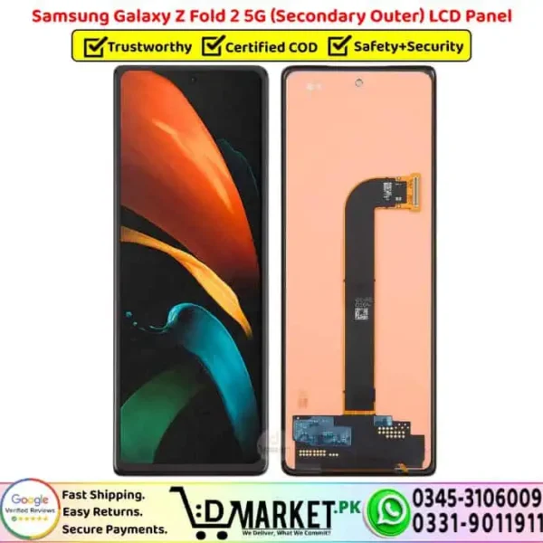 Samsung Galaxy Z Fold 2 5G Secondary Outer LCD Panel Unit Screen Display - DMarket.Pk