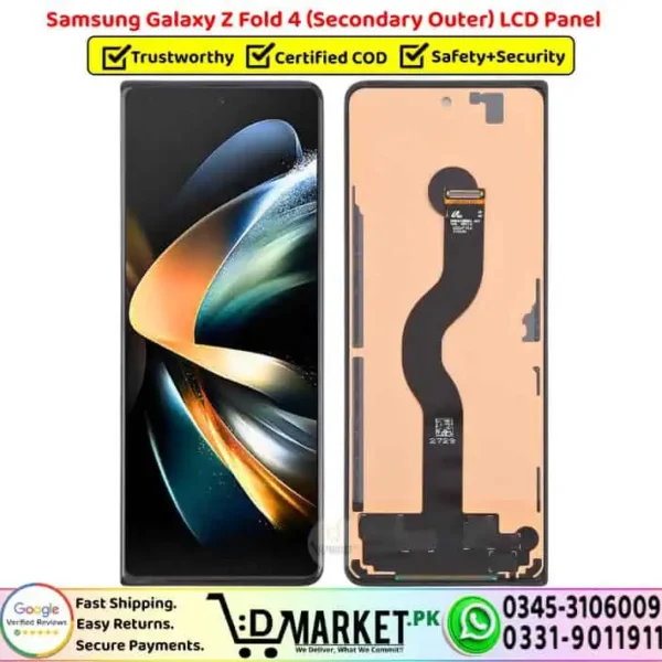 Samsung Galaxy Z Fold 4 Secondary Outer LCD Panel Unit Screen Display - DMarket.Pk