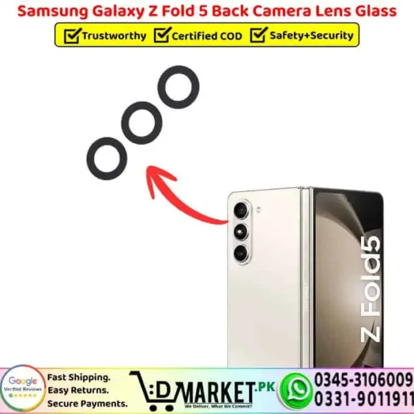 Samsung Galaxy Z Fold 5 Back Camera Lens Glass Replacement - DMarket.Pk