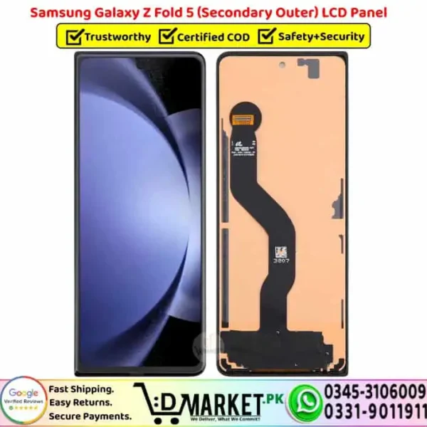 Samsung Galaxy Z Fold 5 Secondary Outer LCD Panel Unit Screen Display - DMarket.Pk