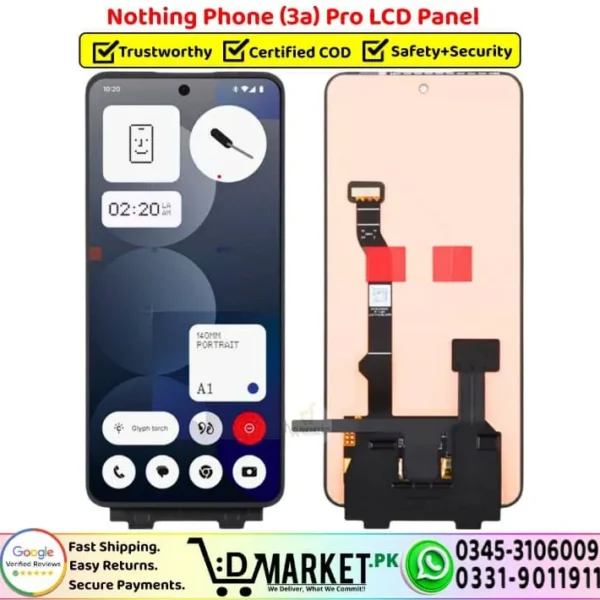 Nothing Phone 3a Pro LCD Panel Unit Display Screen Replacement - DMarket.Pk