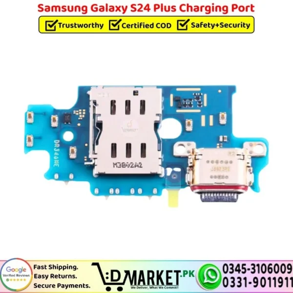 Samsung Galaxy S24 Plus Charging Port Board Flex Cable Strip Replacement SM-S911U - DMarket.Pk