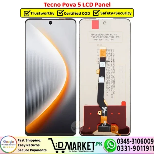 Tecno Pova 5 LCD Panel Display Unit Screen - DMarket.Pk