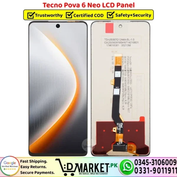 Tecno Pova 6 Neo LCD Panel Display Unit Screen - DMarket.Pk