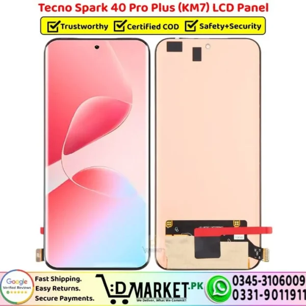 Tecno Spark 40 Pro Plus LCD Panel Unit Screen Display Replacement - DMarket.Pk