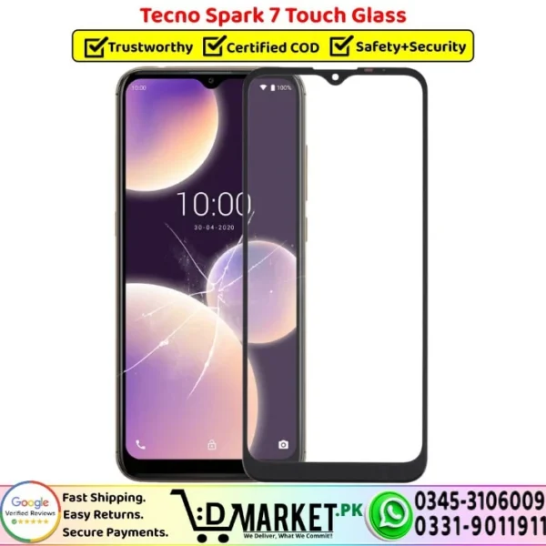 Tecno Spark 7 Touch Glass Replacement - DMarket.Pk