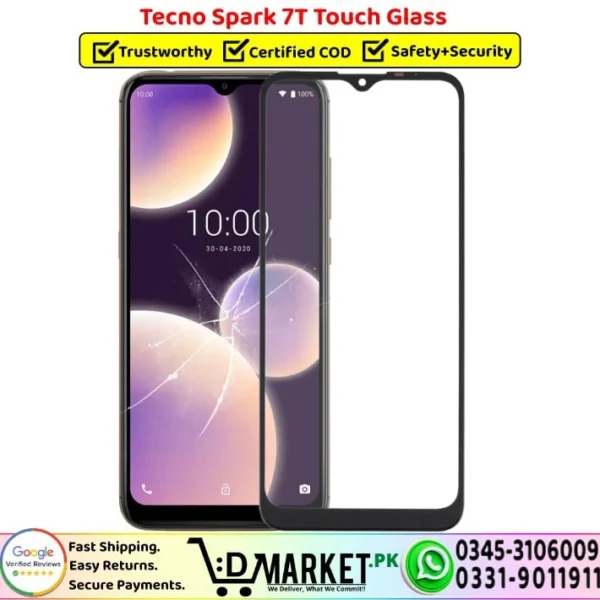 Tecno Spark 7T Touch Glass Replacement - DMarket.Pk