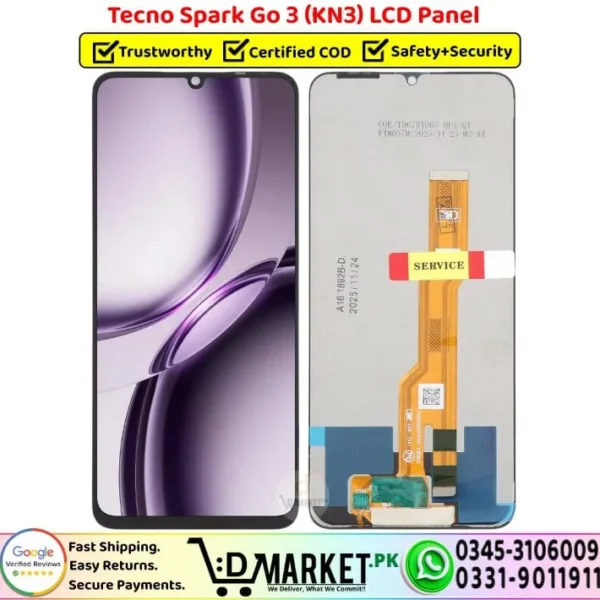 Tecno Spark Go 3 KN3 LCD Panel Display Unit Screen - DMarket.Pk