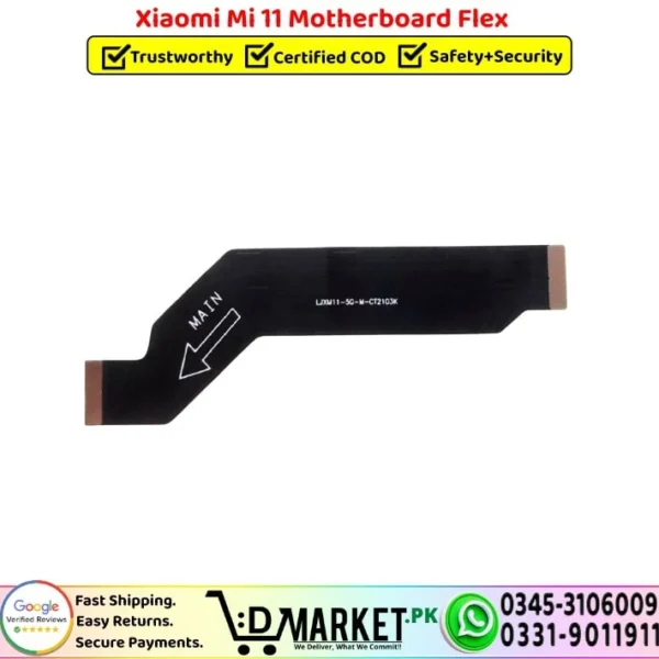 Xiaomi Mi 11 Motherboard Flex Cable Strip Ribbon Main Flex - DMarket.Pk